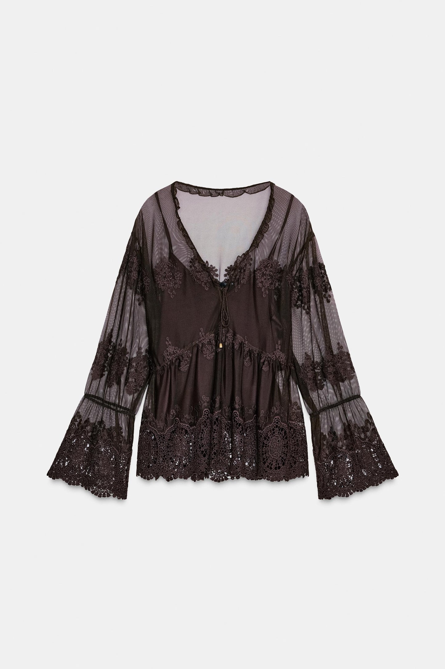Blusa Tul Bordados