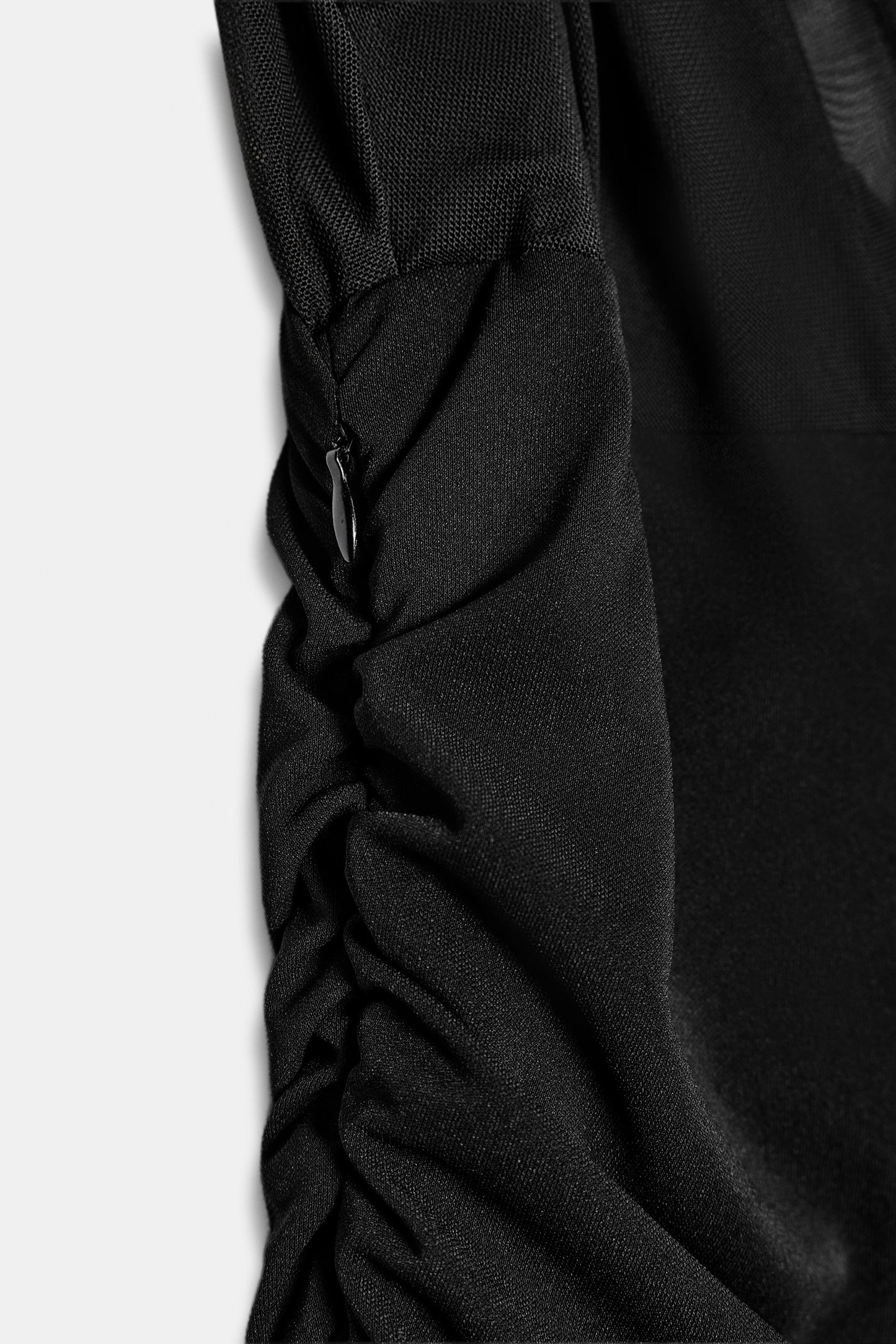 Vestido Midi Drapeado Combinado