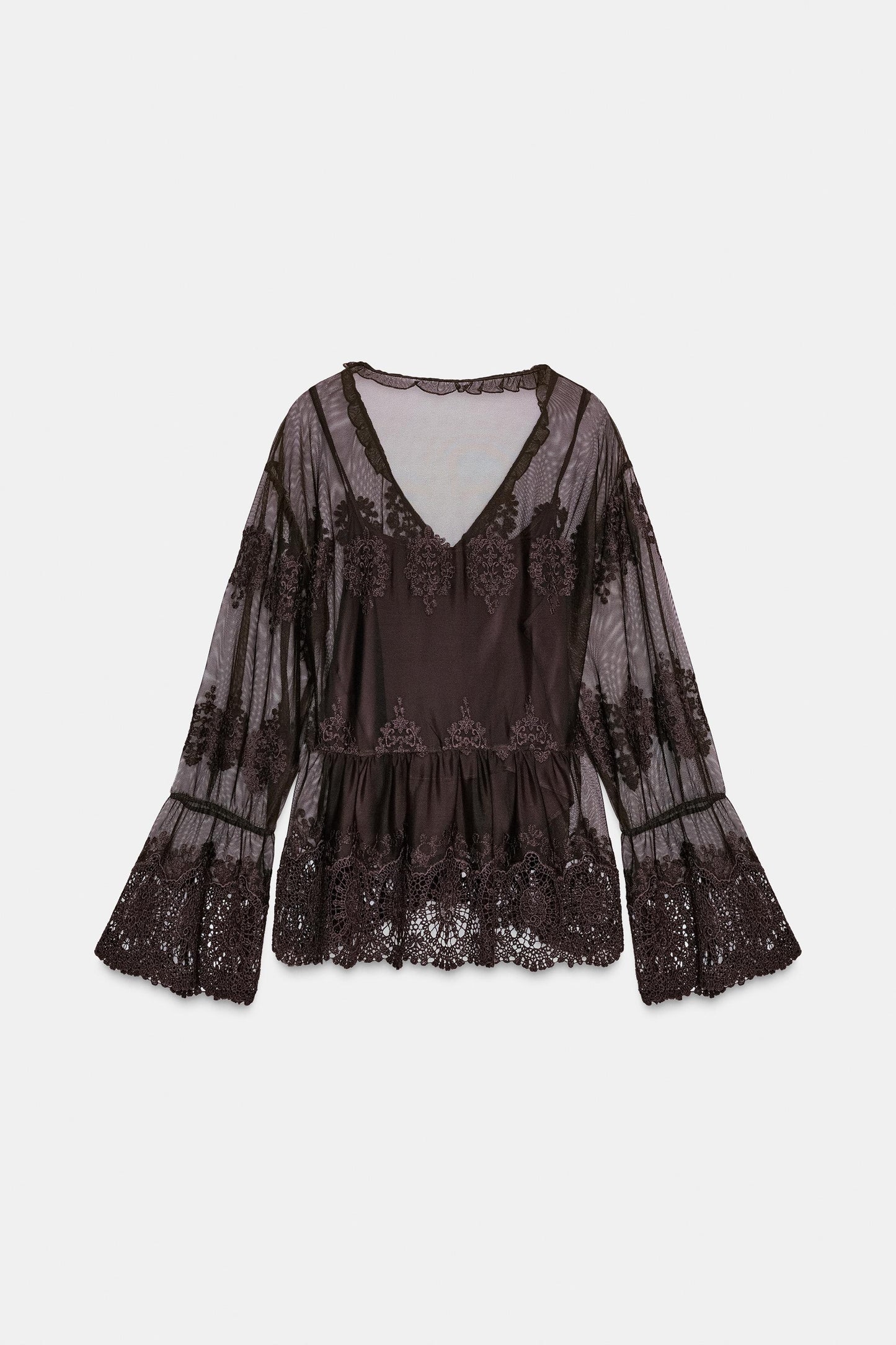 Blusa Tul Bordados